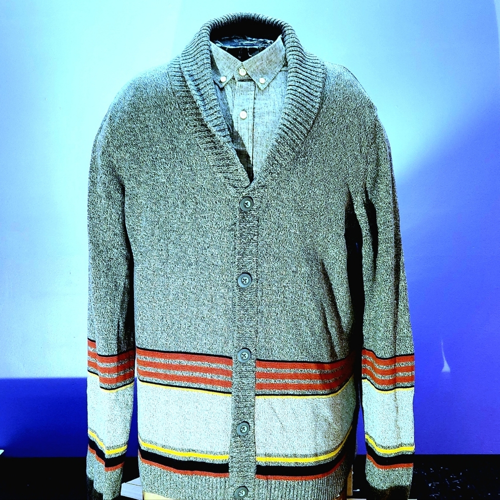 Urban pipeline button-up cardigan